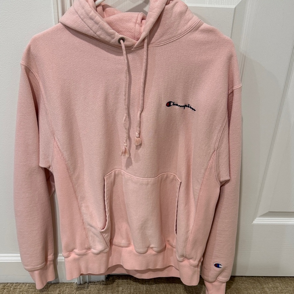Champion Light Peachy Pink Reverse Weave Hoodie